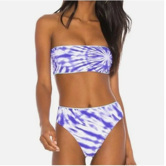 Seafolly Purple Tie Dye Bathing Suit Set - Picture 1 of 7